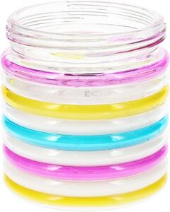 Repelentní svíčka Citronella Stripes, 780 g, 11 v 12 cm, růžová