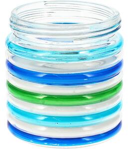 Repelentní svíčka Citronella Stripes, 780 g, 11 v 12 cm, modrá
