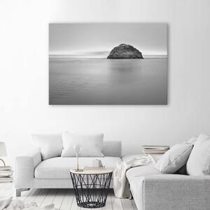 Obraz na plátně Skála v moři za soumraku Rozměry: 60 x 40 cm