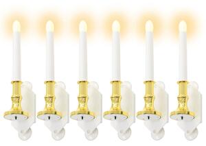 Solární svíčky 6 ks LED žávoky teplé bílé
