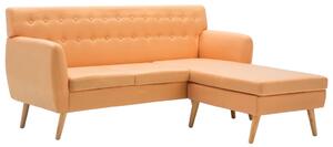 Rohová sedačka textilní čalounění 171,5x138x81,5 cm oranžová