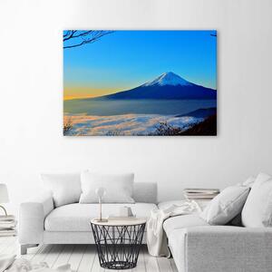 Obraz na plátně Hora Fudži v modré barvě Rozměry: 60 x 40 cm