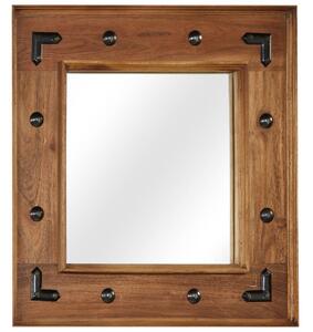 Zrcadlo z masivního akáciového dřeva 50 x 50 cm