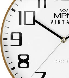 Designové plastové hodiny světle hnědé MPM Vintage II Since 1993