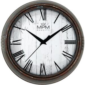 MPM Retro nástěnné plastové hodiny MPM Rusty Metal E01.4204.63