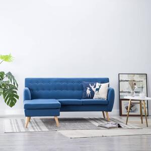 Rohová sedačka textilní čalounění 171,5 x 138 x 81,5 cm modrá