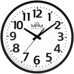 Designové plastové hodiny bílé/černé MPM Classic - B