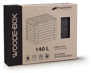 Zahradní box WOODEBOX 140 l - tmavě hnědá 58,5 cm PRMBWL140-440U