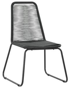 Zahradní židle 2 ks polyratan černé