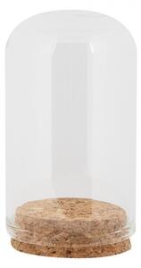 Skleněný poklop s korkovým podstavcem Aart – 5x8 cm