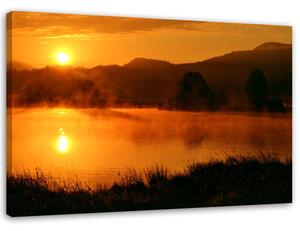 Obraz na plátně Západ slunce nad horami Rozměry: 60 x 40 cm
