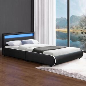 - Čalouněná postel Sevilla 140 x 200 cm, černá