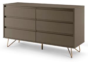 KOMODA, šedá, 120/70/40 cm Livetastic - Šuplíkové komody, Online Only