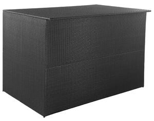 Zahradní úložný box černý 150 x 100 x 100 cm polyratan