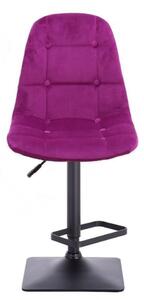 LuxuryForm Barová židle SAMSON VELUR na černé podstavě - fuchsie