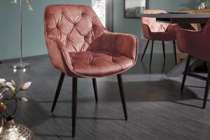 Luxusní sametová židle hnědá - Lagara Invicta Interior