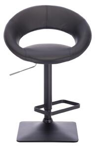 LuxuryForm Barová židle NAPOLI na černé podstavě - černá
