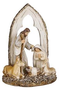 BETLEHEM Svatá rodina vánoční dekorace krémová d9,5xš7,5xv13cm