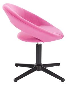 LuxuryForm Židle NAPOLI VELUR na černém kříži - růžová