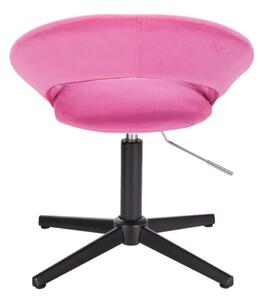 LuxuryForm Židle NAPOLI VELUR na černém kříži - růžová