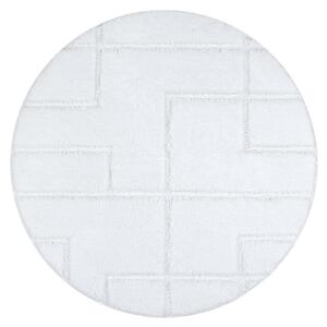 Koupelnový kobereček SUPREME LINES linie, bílý kruh