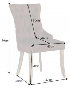 Komfortní sametová židle hnědá: Lunis II Invicta Interior