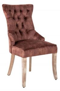 Komfortní sametová židle hnědá: Lunis II Invicta Interior