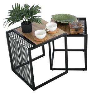 Massive home | Konferenční stolek Lucinda - dub/černý MH2633240