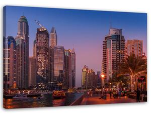 Obraz na plátně Dubaj ve večerních hodinách Rozměry: 60 x 40 cm