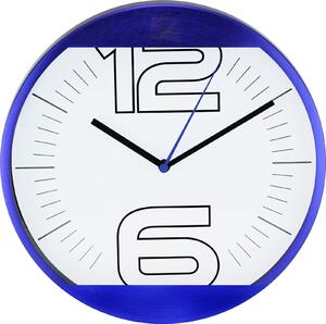 MPM Modré kulaté nástěnné hodiny MPM E01.2487 (MPM Modré kulaté nástěnné hodiny MPM E01.2487)