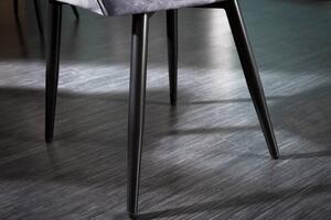 Luxusní sametová židle šedá: Lagara VI Invicta Interior