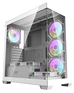 Počítačová skříň Darkflash DS900 (bílá) + 7 ventilátorů ARGB