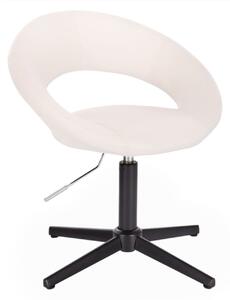 LuxuryForm Židle NAPOLI na černém kříži - bílá
