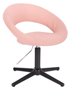 LuxuryForm Židle NAPOLI na černém kříži - růžová