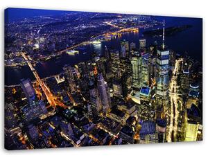 Obraz na plátně New York v noci Rozměry: 60 x 40 cm