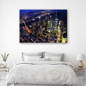 Obraz na plátně New York v noci Rozměry: 60 x 40 cm