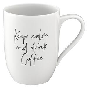Villeroy&Boch Villeroy & Boch Statement hrnek s uchem Keep Calm and Drink Coffee, 11,5 × 8 × 10,4 cm, 290 ml