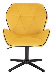 LuxuryForm Židle MILANO MAX VELUR na černém kříži - žlutá