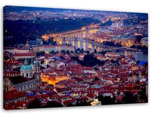 Obraz na plátně Praha za soumraku Rozměry: 60 x 40 cm