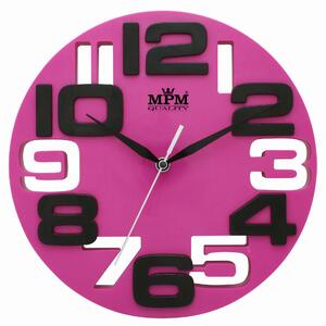 MPM Fialovo černé nástěnné dětské hodiny MPM E01.3064 (MPM Fialovo černé nástěnné dětské hodiny MPM E01.3064)