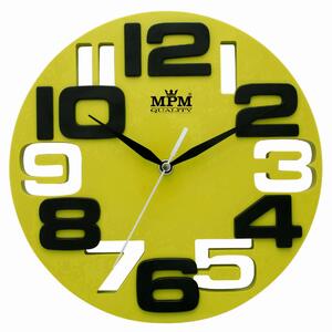 MPM Zelenkavé nástěnné kulaté dětské hodiny MPM E01.3064 (MPM Zelenkavé nástěnné kulaté dětské hodiny MPM E01.3064)