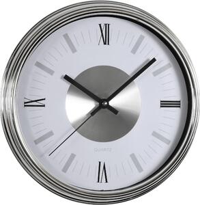 MPM Kulaté stříbrné nástěnné hodiny MPM E01.2974 (MPM Kulaté stříbrné nástěnné hodiny MPM E01.2974)