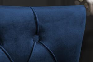 Luxusní sametová židle modrá: Adelie II Invicta Interior
