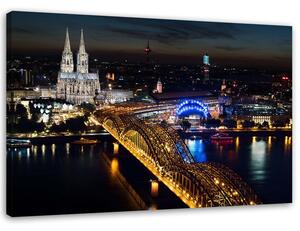 Obraz na plátně Katedrála a most v Kolíně nad Rýnem Rozměry: 60 x 40 cm