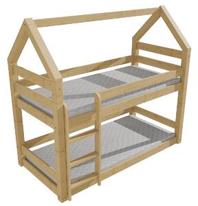 Vomaks Patrová postel 8X8 09A Rozměr: 90 x 190 cm, Barva: bezbarvý lak