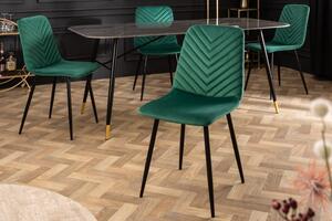 Moderní sametová židle zelená – Fomet II Invicta Interior