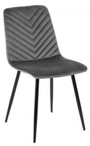 Moderní sametová židle šedá - Fomet Invicta Interior