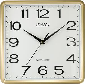 PRIM Hranaté nástěnné zlaté hodiny PRIM Square 20 - A E01P.4053.8000