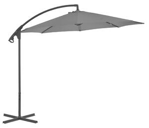 Konzolový slunečník s ocelovou tyčí 300 cm antracitový