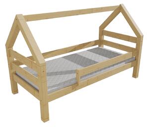 Vomaks Dětská postel se zábranou 8X8 09B Rozměr: 90 x 160 cm, Barva: bezbarvý lak